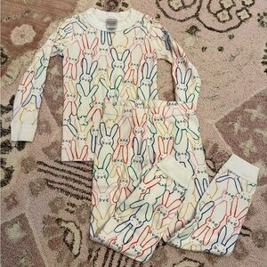 Hanna Andersson Multicolor Bunny Pajamas - size 4